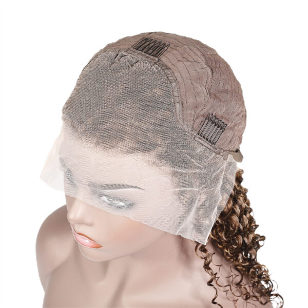 Piano Color Highlight #4/27 Jerry Curl 13x4 BOB Lace Front Wig - Image 8